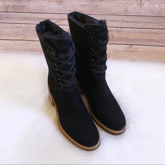 Timberland Black Sienna High Waterproof Mid Boots - Picture 4 of 11